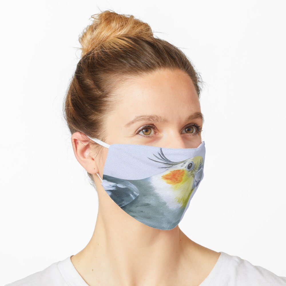 Cockatiel pet portrait Mask
