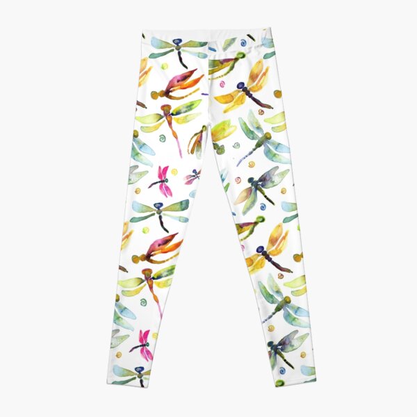 Dragonfly Brights Watercolor Leggings