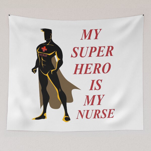 Item preview, MY SUPER HERO IS MY NURSE FOR MAN designed and sold by Designer-amjed.