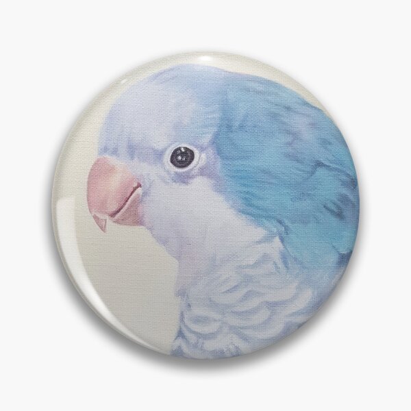 Item preview, Blue Quaker - pet bird portrait painting designed and sold by Emily Bickell.