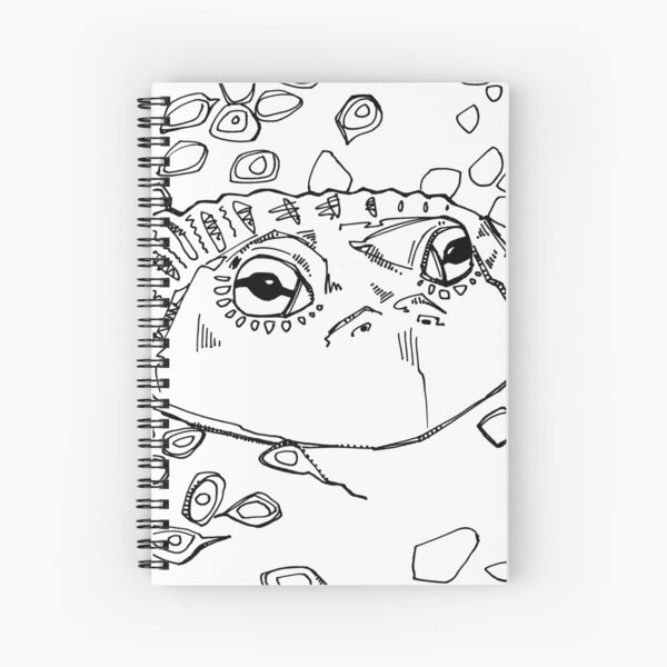 African Bullfrog, Coloring Book Image Spiral Notebook