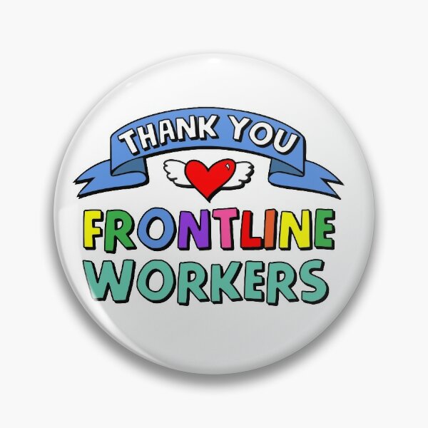 Essential Workers Hero Pin Pinback Buttons