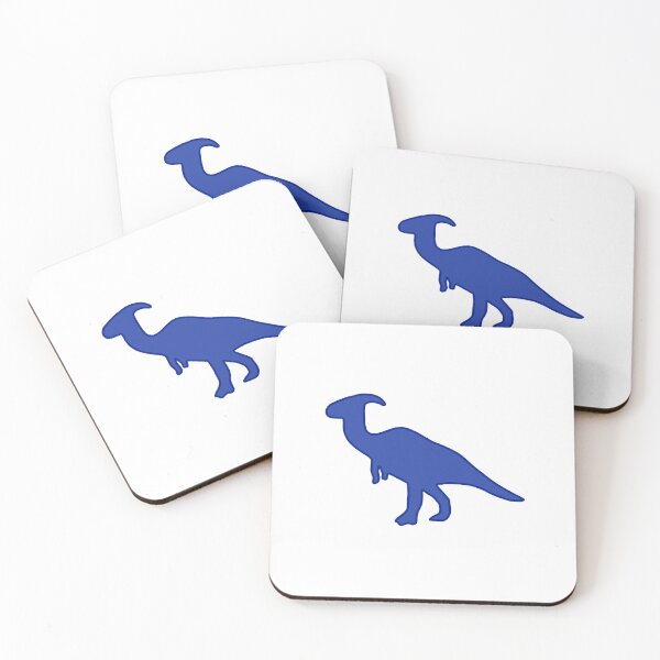 Item preview, dark blue parasaurolophus silhouette design designed and sold by cowprints.