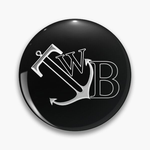 Twb Anchor Logo On Black Pin By Brucefrommert Redbubble