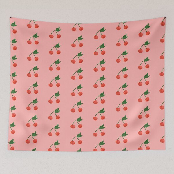Item preview, cute fruit doodle - cherry illustration designed and sold by beaucoupspookoo.