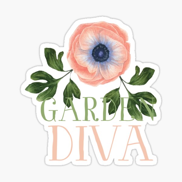 Pink Poppy Garden Diva Sticker