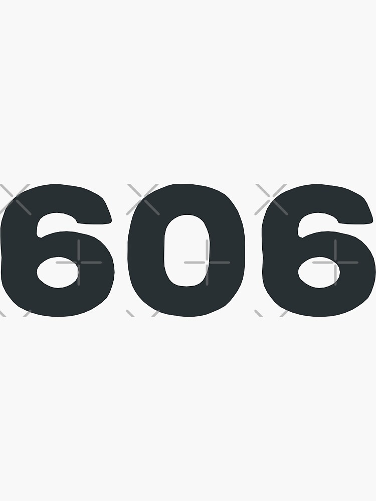 606 KENTUCKY AREA CODE THE 606 Sticker By Bricelynden Redbubble   Bg,f8f8f8 Flat,750x,075,f Pad,750x1000,f8f8f8 