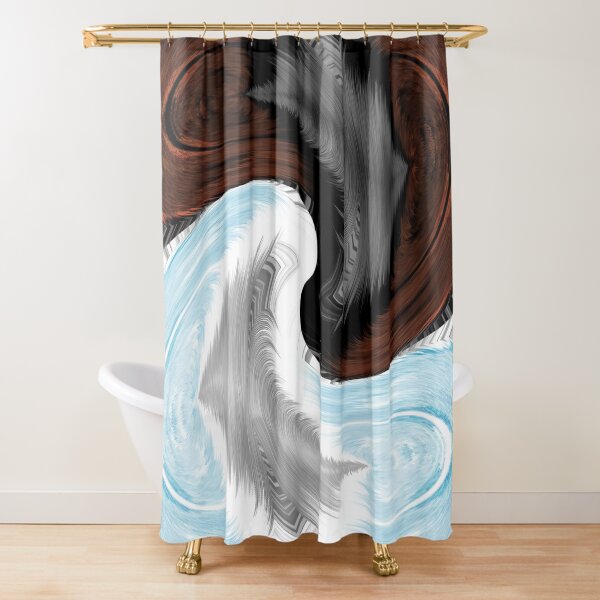 Yin Yang Of Shadows Shower Curtain
