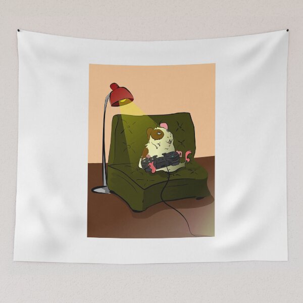 Item preview, Guinea pig playing video games designed and sold by iammiamia.