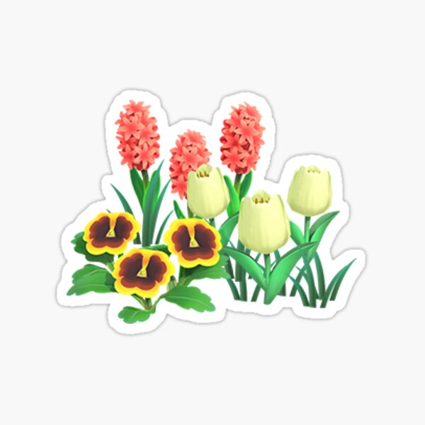Acnl Flowers Stickers Redbubble - fancy flower decal roblox