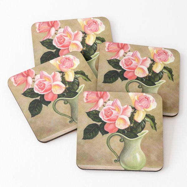 Item preview, Vase of Pink Roses designed and sold by ColinBradleyArt.