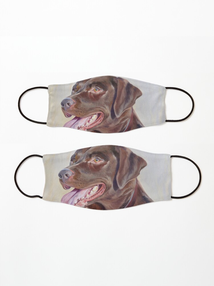 Alternate view of Chocolate Lab Portrait Mask