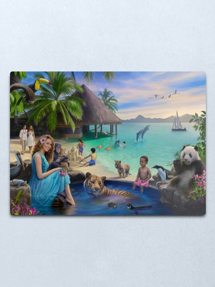 Alternate view of A Pool in Paradise Metal Print