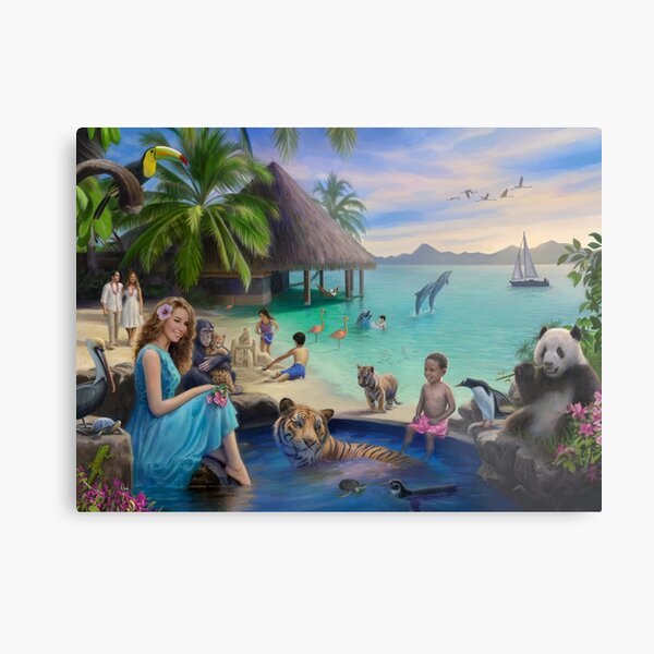 A Pool in Paradise Metal Print