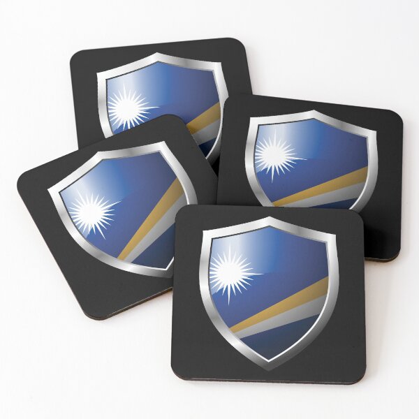 Item preview, Strong Marshall Islands Flag Shield Country designed and sold by HelloFromAja.
