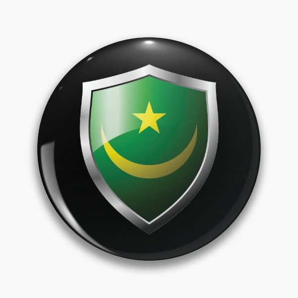 Item preview, Strong Mauritania Flag Shield Country designed and sold by HelloFromAja.
