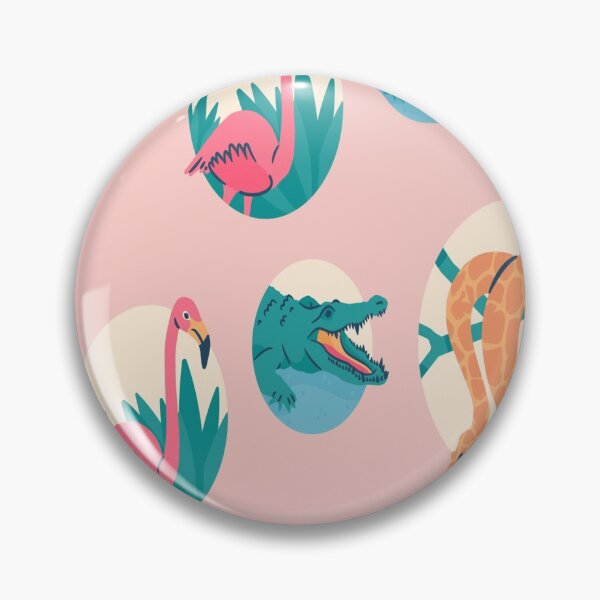 Item preview, Jungle animals crocodile snake flamingo pattern patterned designed and sold by Onair555.
