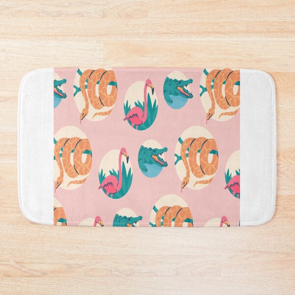 Item preview, Jungle animals crocodile snake flamingo pattern patterned designed and sold by Onair555.