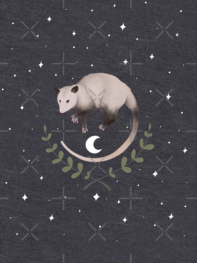 Thumbnail 5 of 5, Lightweight Hoodie, Possum in the Stars designed and sold by InkAndSwords.