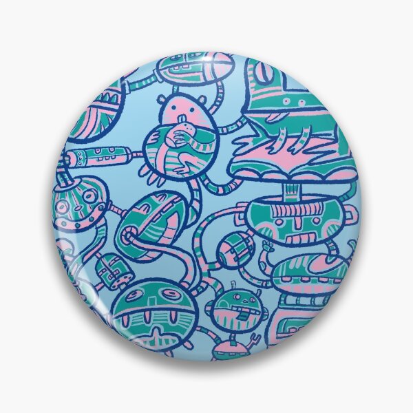 Item preview, Robot buddies havin fun designed and sold by Gammaraybots.