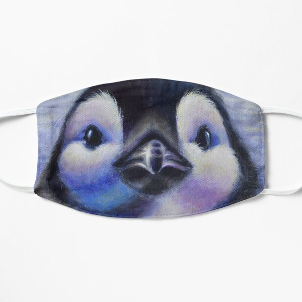 Ein cooles Pinguinküken Flache Maske