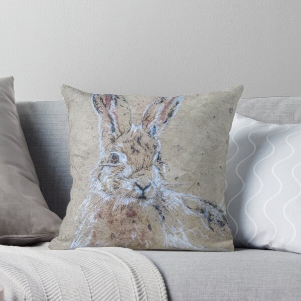 Hare Art Throw Pillow