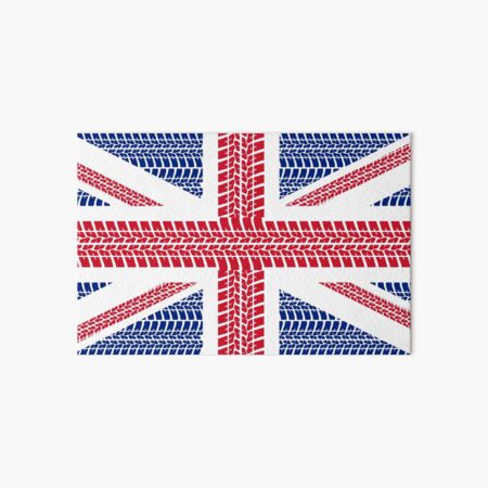 Tire track Union Jack British Flag Art Board Print