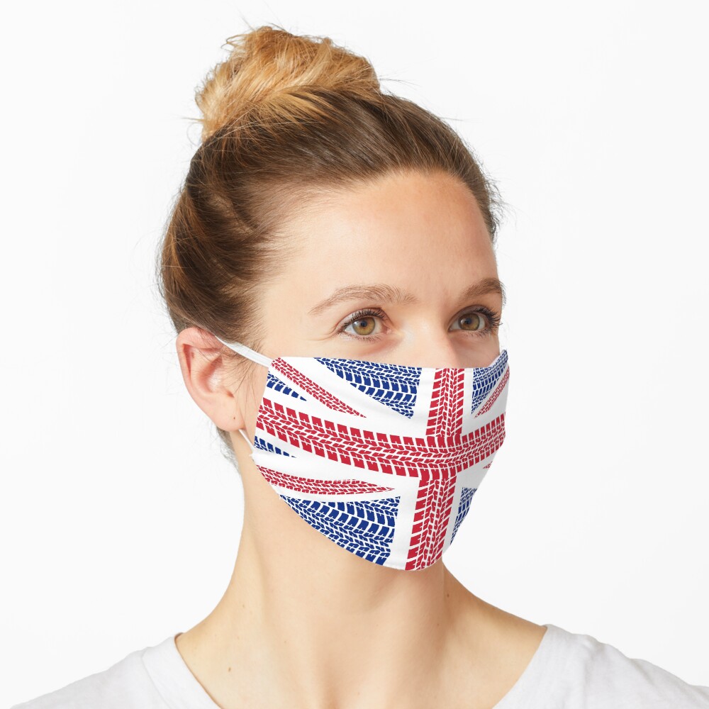 Tire track Union Jack British Flag Mask