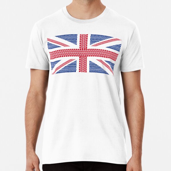 Tire track Union Jack British Flag Premium T-Shirt