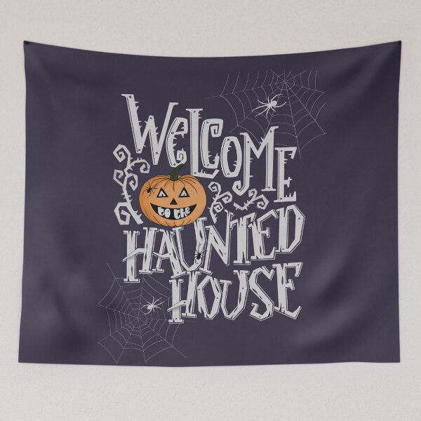 Item preview, Welcome to the haunted house. Halloween pumpkin. designed and sold by BananiLettering.