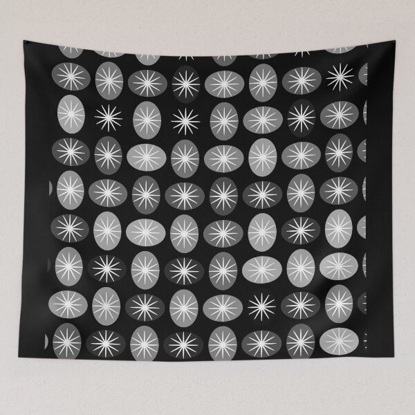 Item preview, Black, white and Gray Starburst Pattern designed and sold by Flipnick2000.