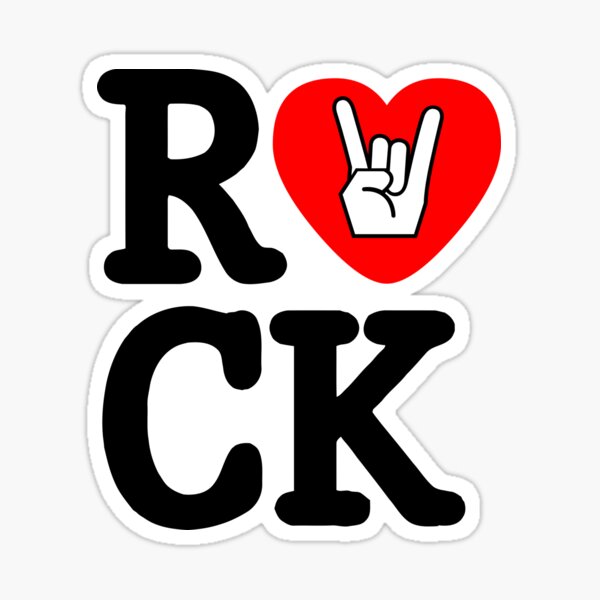 Rock!! ROCK!! ROCK!! MUSIC!! Sticker for Sale by 2monthsoff