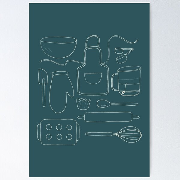 Kitchen tools poster by Miss Muns