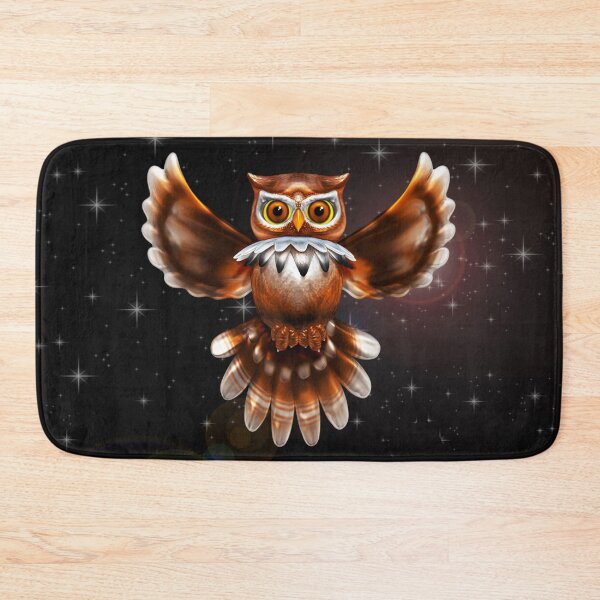 Item preview, Surreal Owl Metallic Flying on the Night 3d designed and sold by BluedarkArt.