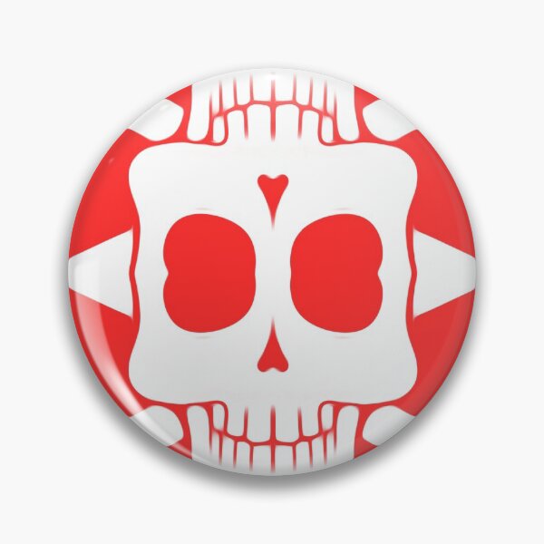 Item preview, white skull with bones and red background designed and sold by Mrvell.