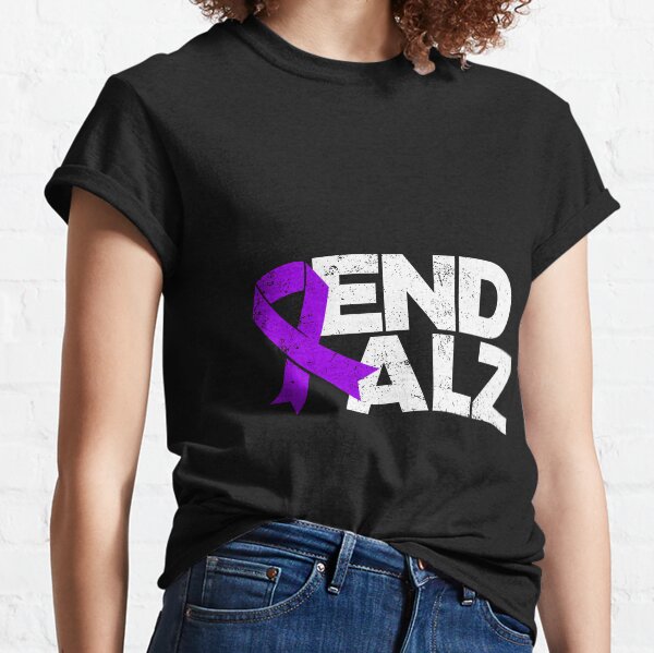 END ALZ with Purple Ribbon for Alzheimer's Awareness Classic T-Shirt