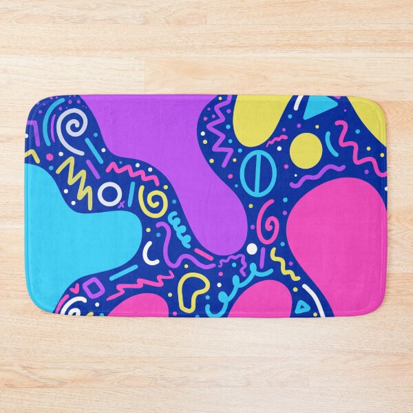 Item preview, Fluid Memphis Pattern Blue Background designed and sold by ItsJacobb.