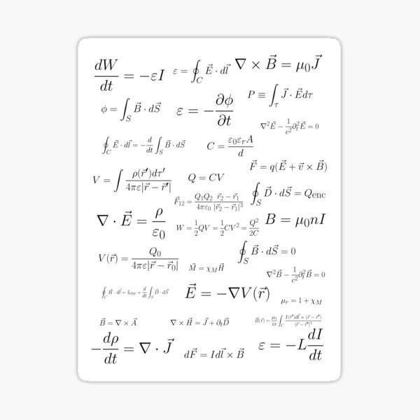 Physics - electromagnetism Sticker