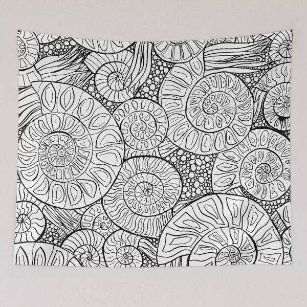 Item preview, Ammonite Fossil Pattern designed and sold by MadVonD.