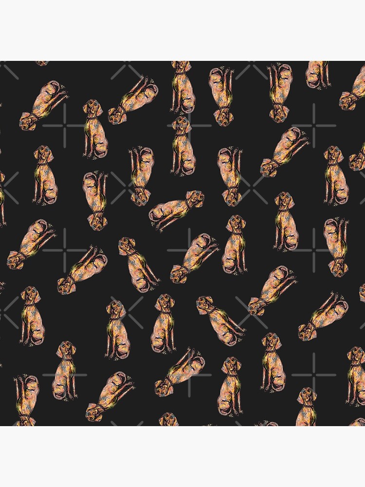 Dog Pattern 2 Black by notsniwart