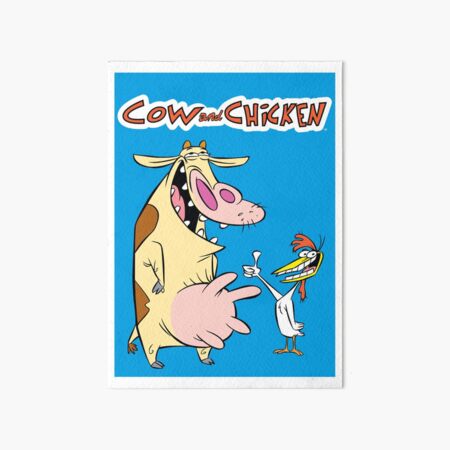 Cow And Chicken Art Board Print