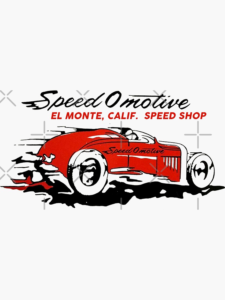 "Speed o Motive 2" Sticker for Sale by Retrorockit Redbubble