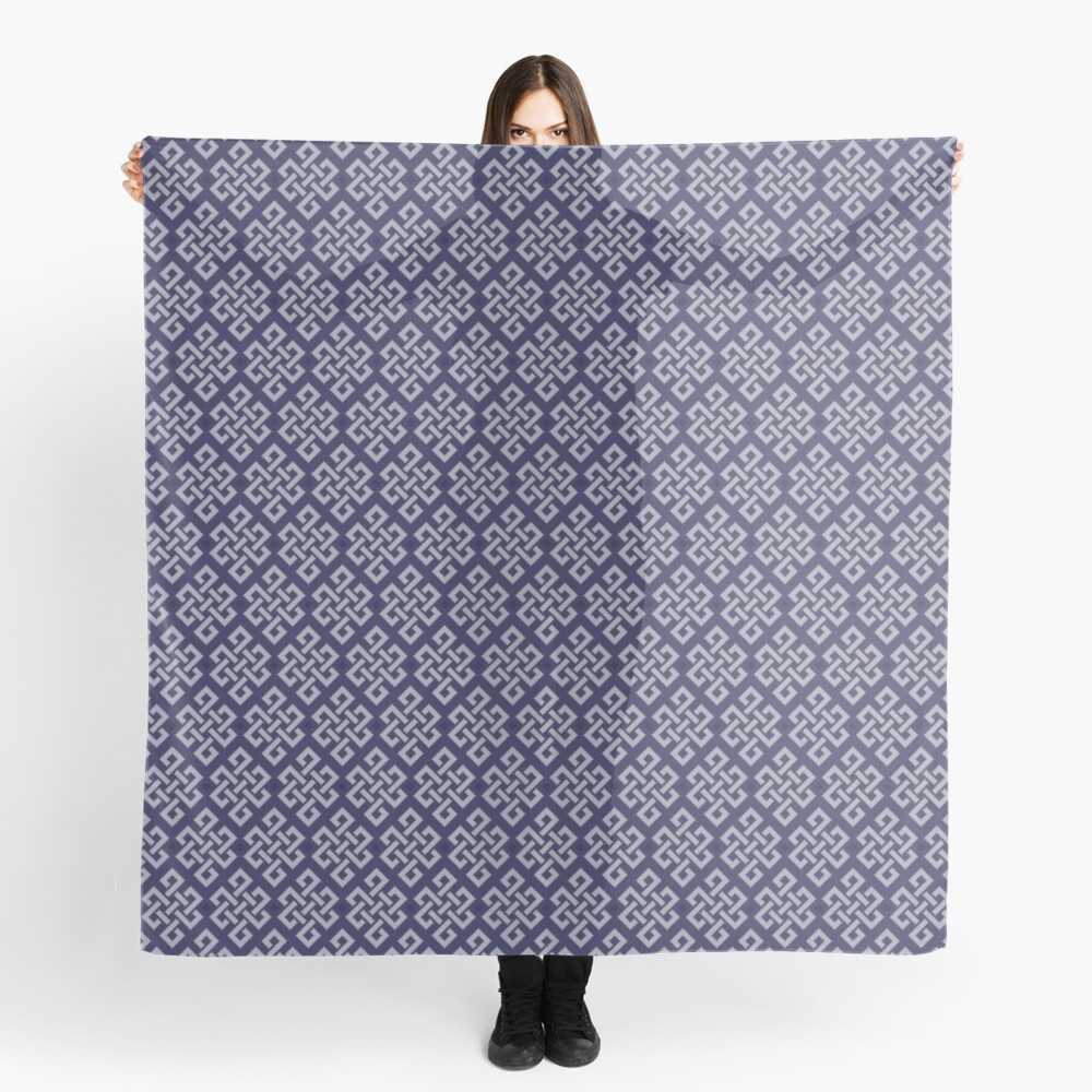 Blue Knots Scarf
