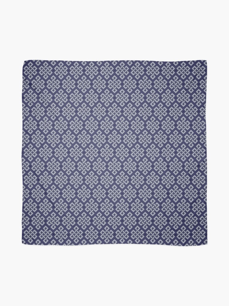 Alternate view of Blue Knots Scarf