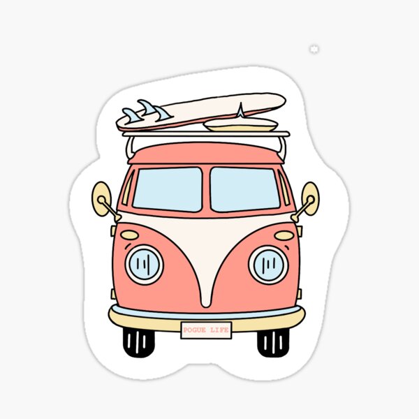 Pogue life 70s van Sticker