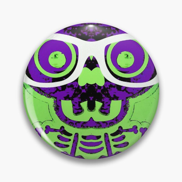 Item preview, purple skull and bone with white glasses and green background designed and sold by Mrvell.
