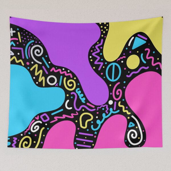 Item preview, Fluid Memphis Pattern Black Background designed and sold by ItsJacobb.