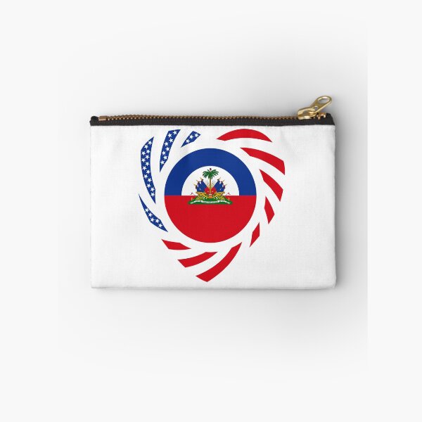 Item preview, Haitian American Multinational Patriot Flag Series (Heart) designed and sold by Carbon-Fibre Media.