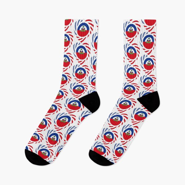 Artikelvorschau, Haitian American Multinational Patriot Flag Serie (Herz) entworfen und verkauft von Carbon-Fibre Media.