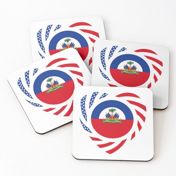 Item preview, Haitian American Multinational Patriot Flag Series (Heart) designed and sold by Carbon-Fibre Media.